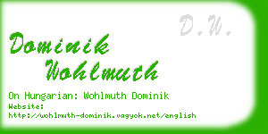 dominik wohlmuth business card